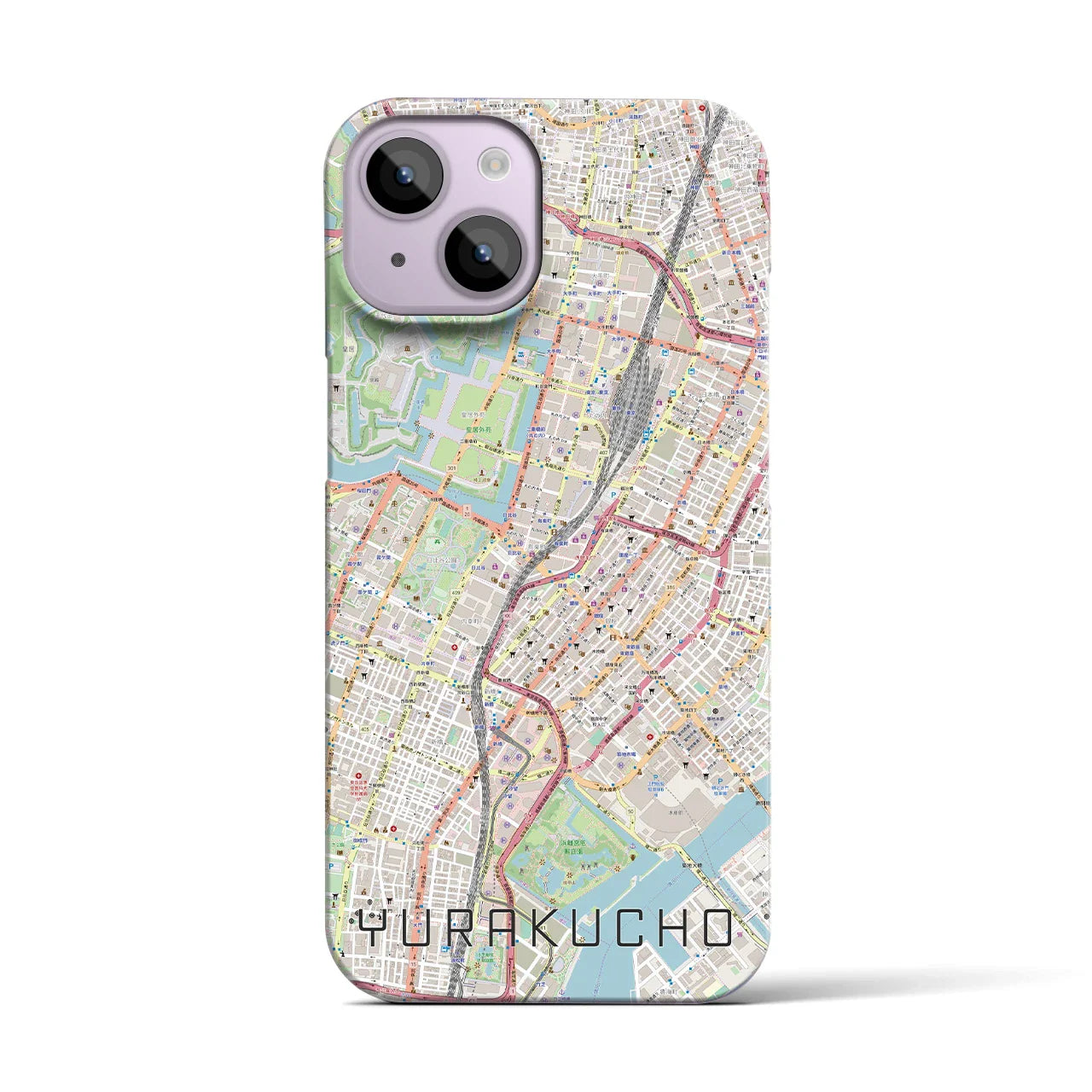 【有楽町(東京都)】地図柄iPhoneケース(バックカバータイプ)
