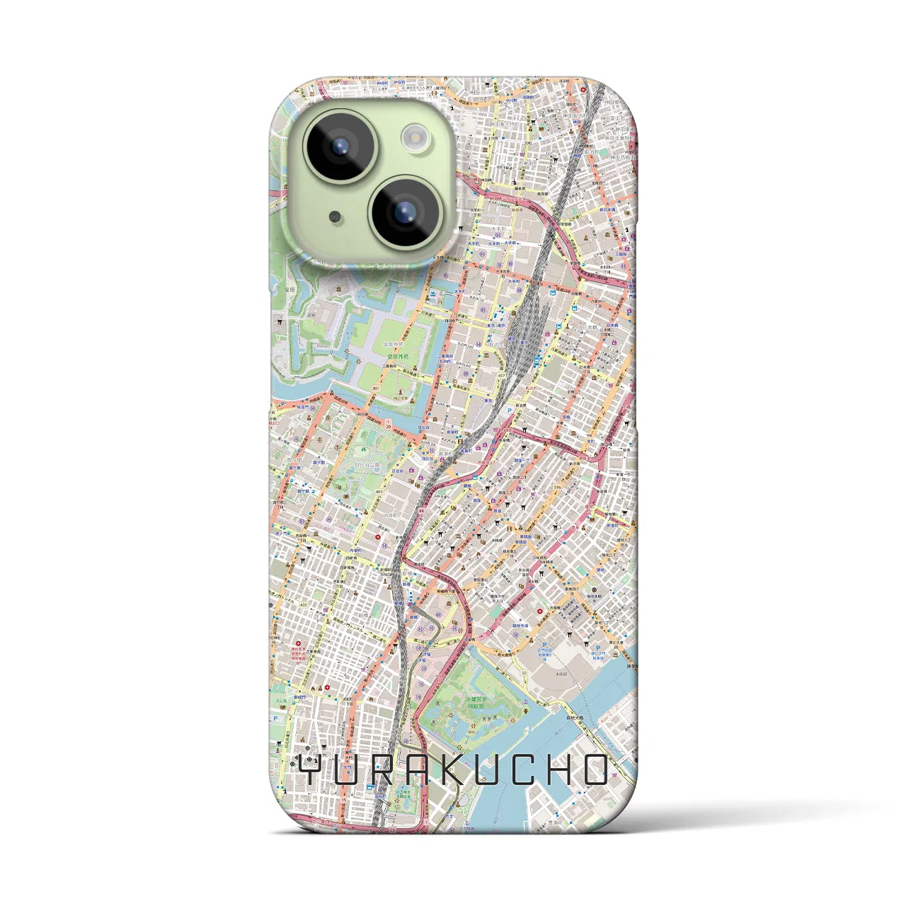 【有楽町(東京都)】地図柄iPhoneケース(バックカバータイプ)