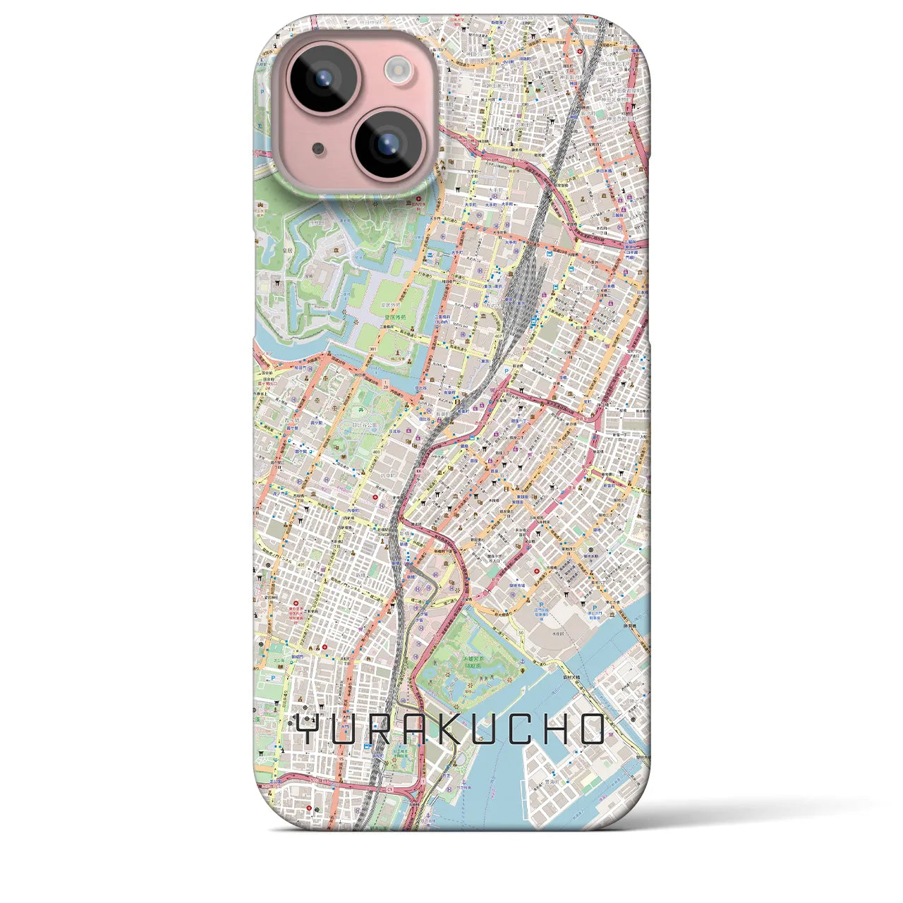 【有楽町(東京都)】地図柄iPhoneケース(バックカバータイプ)