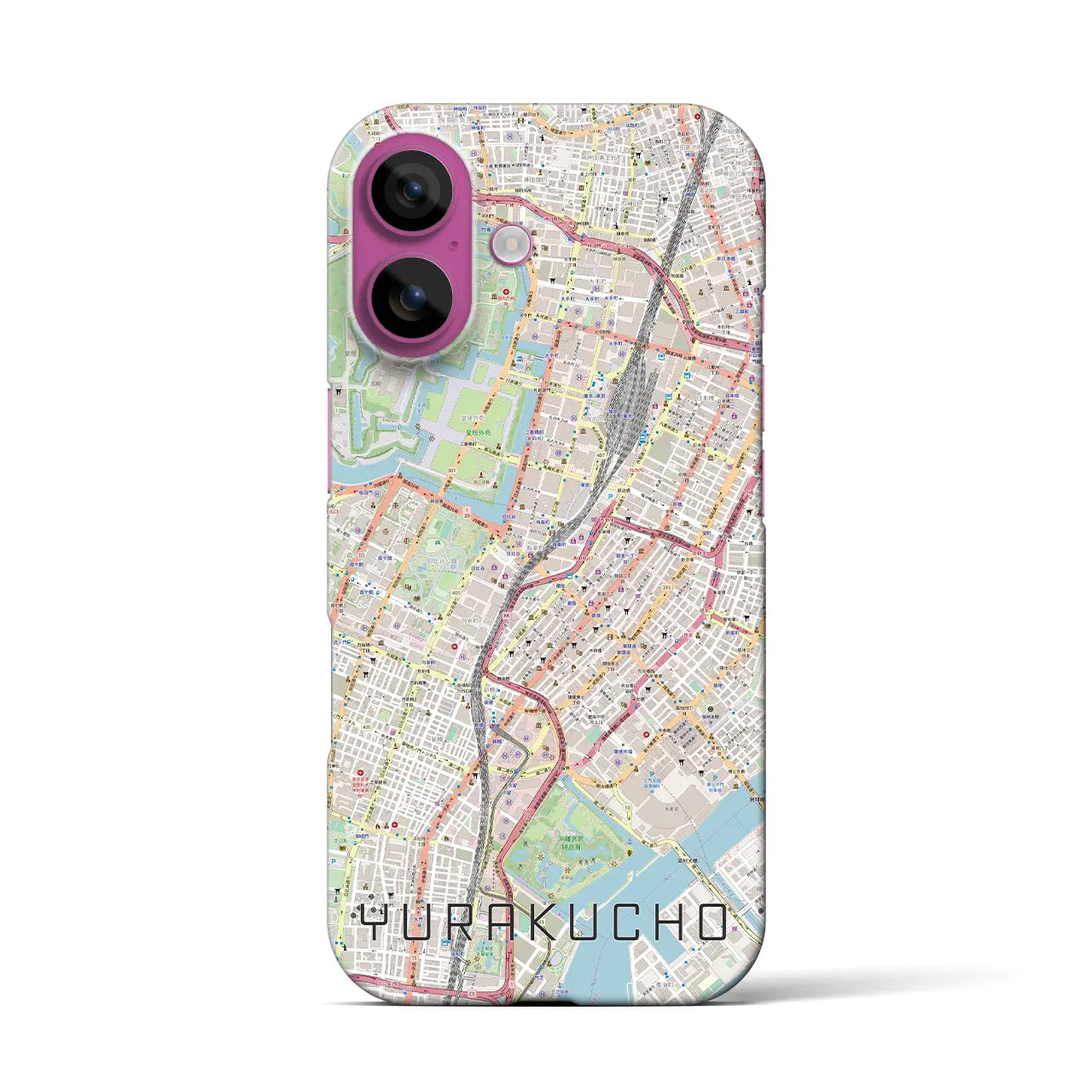 【有楽町(東京都)】地図柄iPhoneケース(バックカバータイプ)