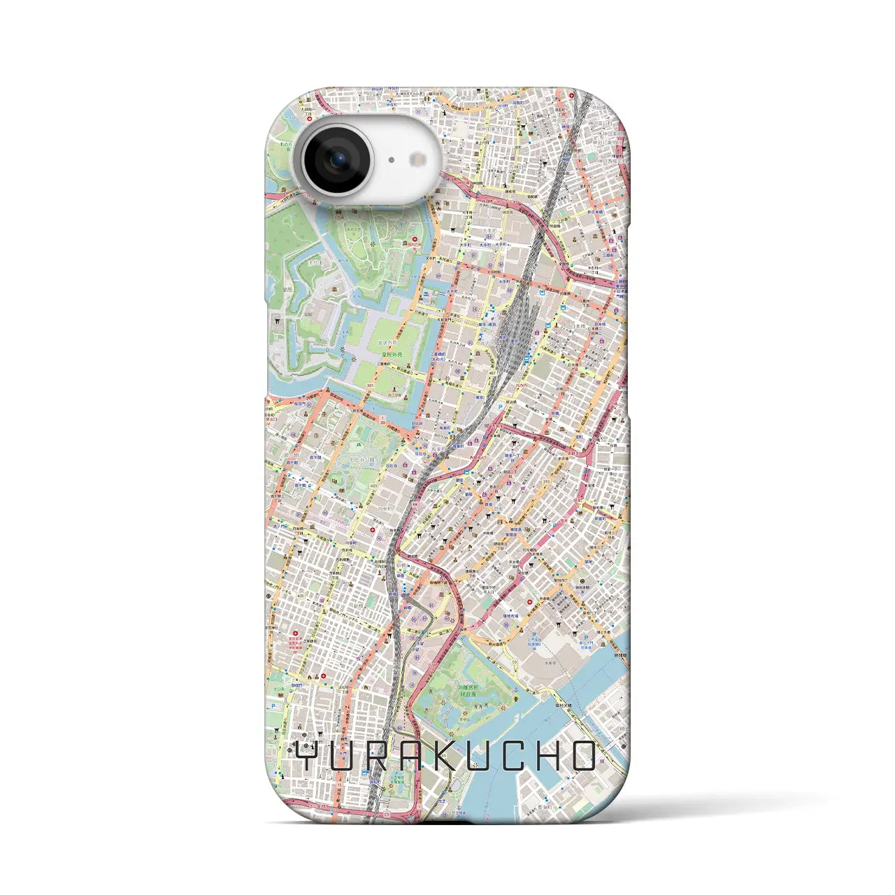 【有楽町(東京都)】地図柄iPhoneケース(バックカバータイプ)