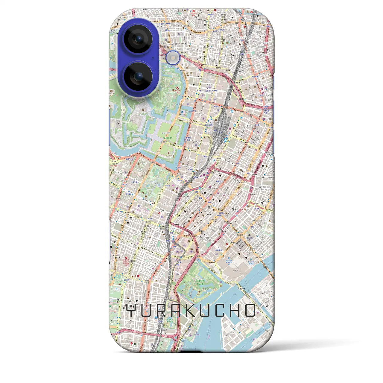 【有楽町(東京都)】地図柄iPhoneケース(バックカバータイプ)ナチュラル・iPhone 16 Pro Max 用