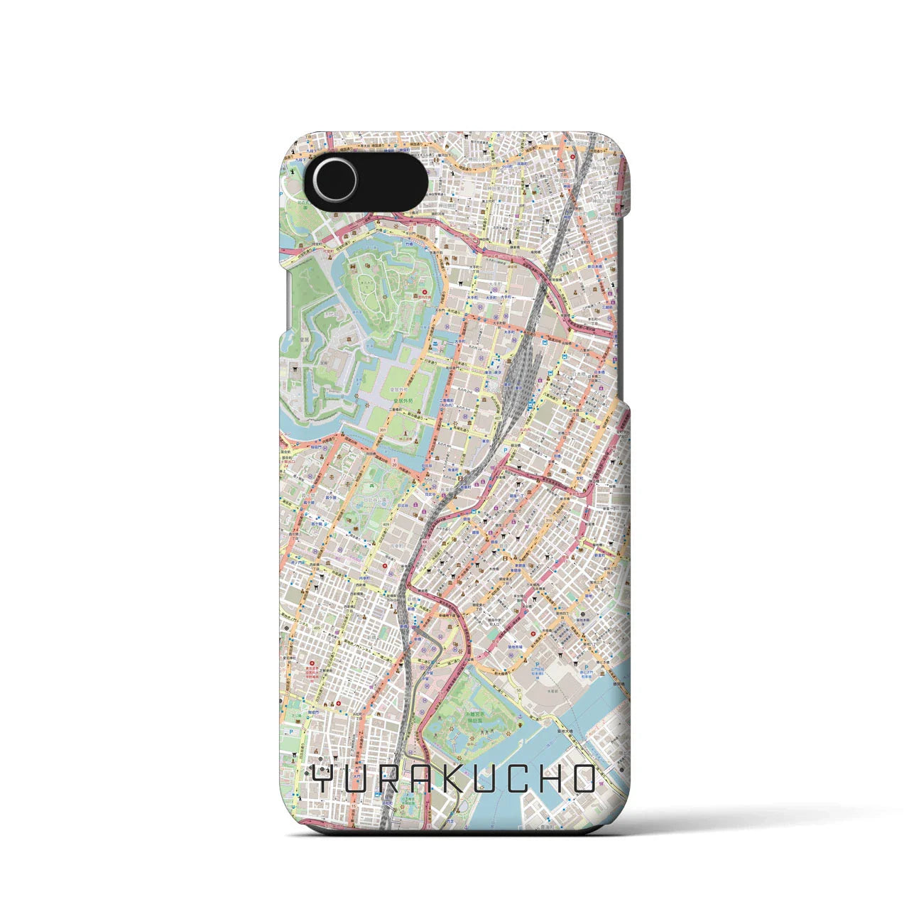 【有楽町(東京都)】地図柄iPhoneケース(バックカバータイプ)