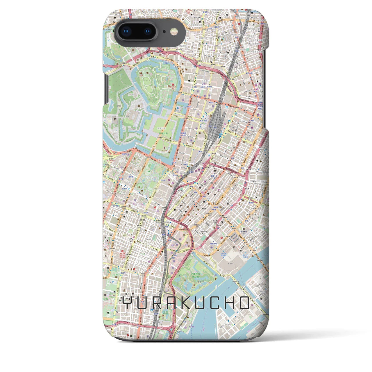 【有楽町(東京都)】地図柄iPhoneケース(バックカバータイプ)