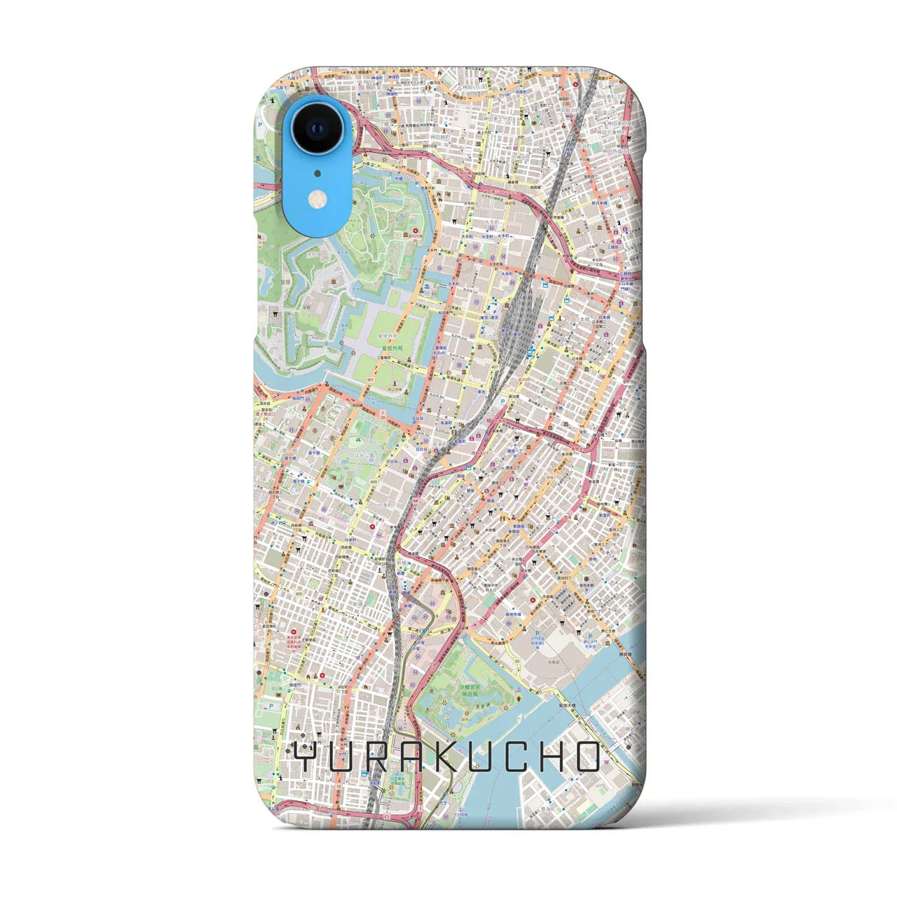 【有楽町(東京都)】地図柄iPhoneケース(バックカバータイプ)
