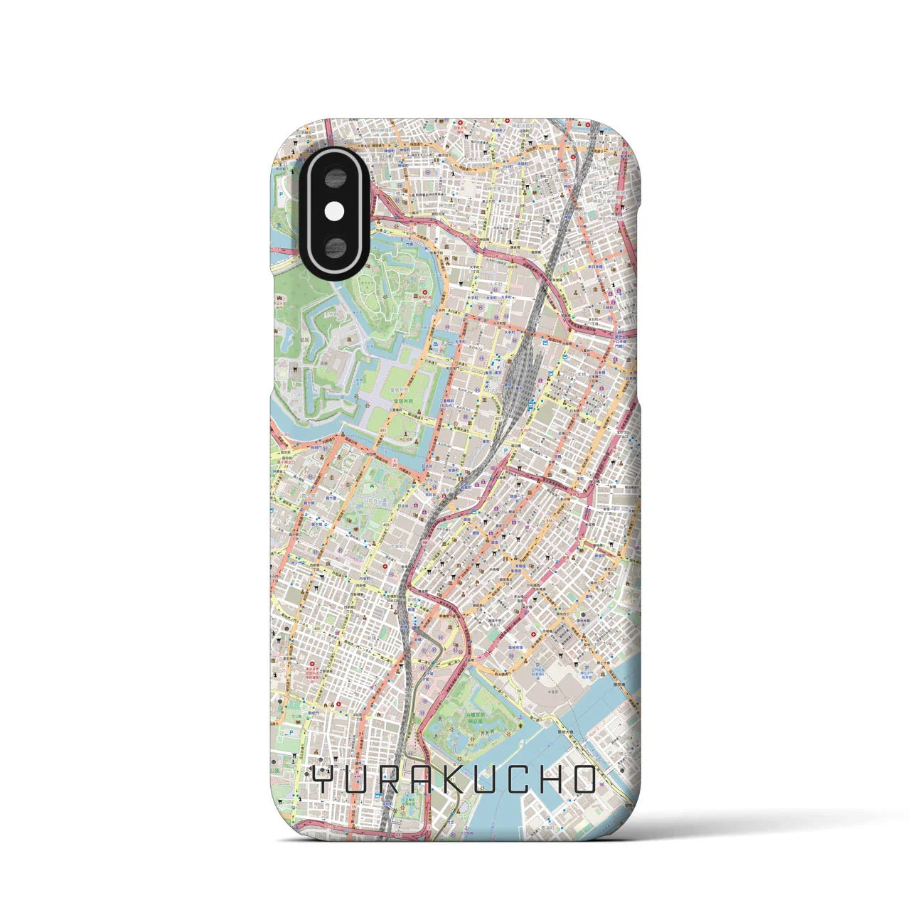 【有楽町(東京都)】地図柄iPhoneケース(バックカバータイプ)