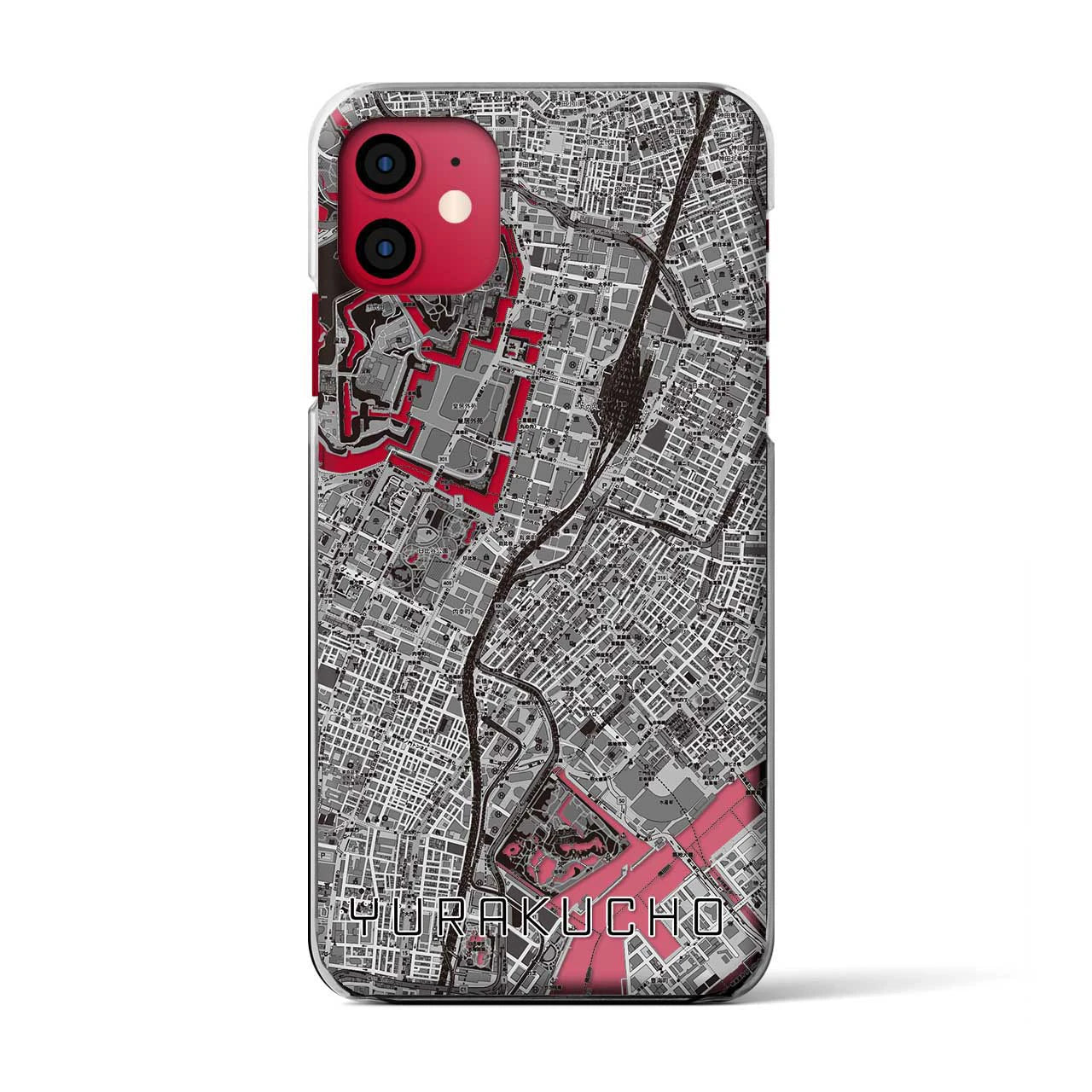 【有楽町(東京都)】地図柄iPhoneケース(クリアタイプ)