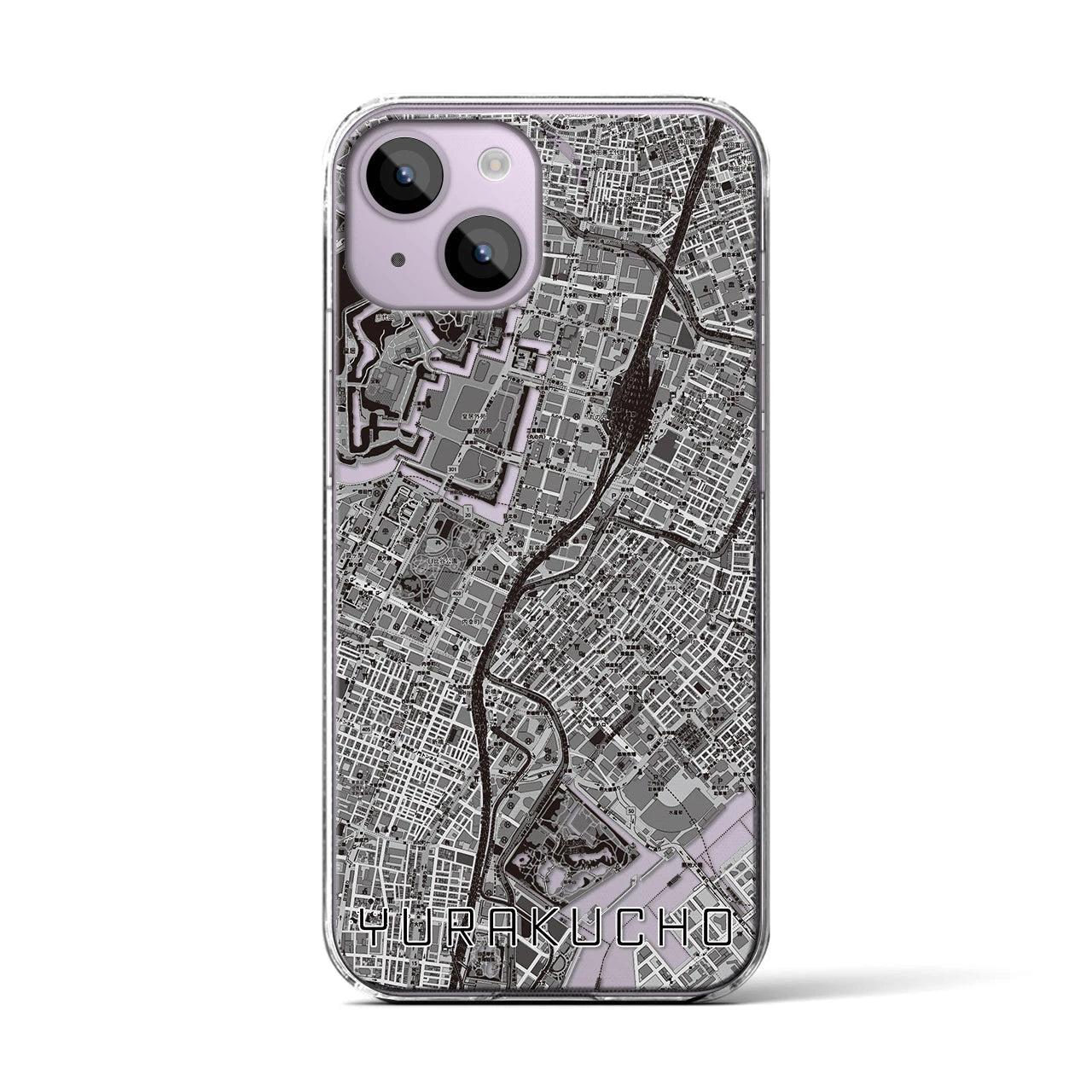 【有楽町(東京都)】地図柄iPhoneケース(クリアタイプ)