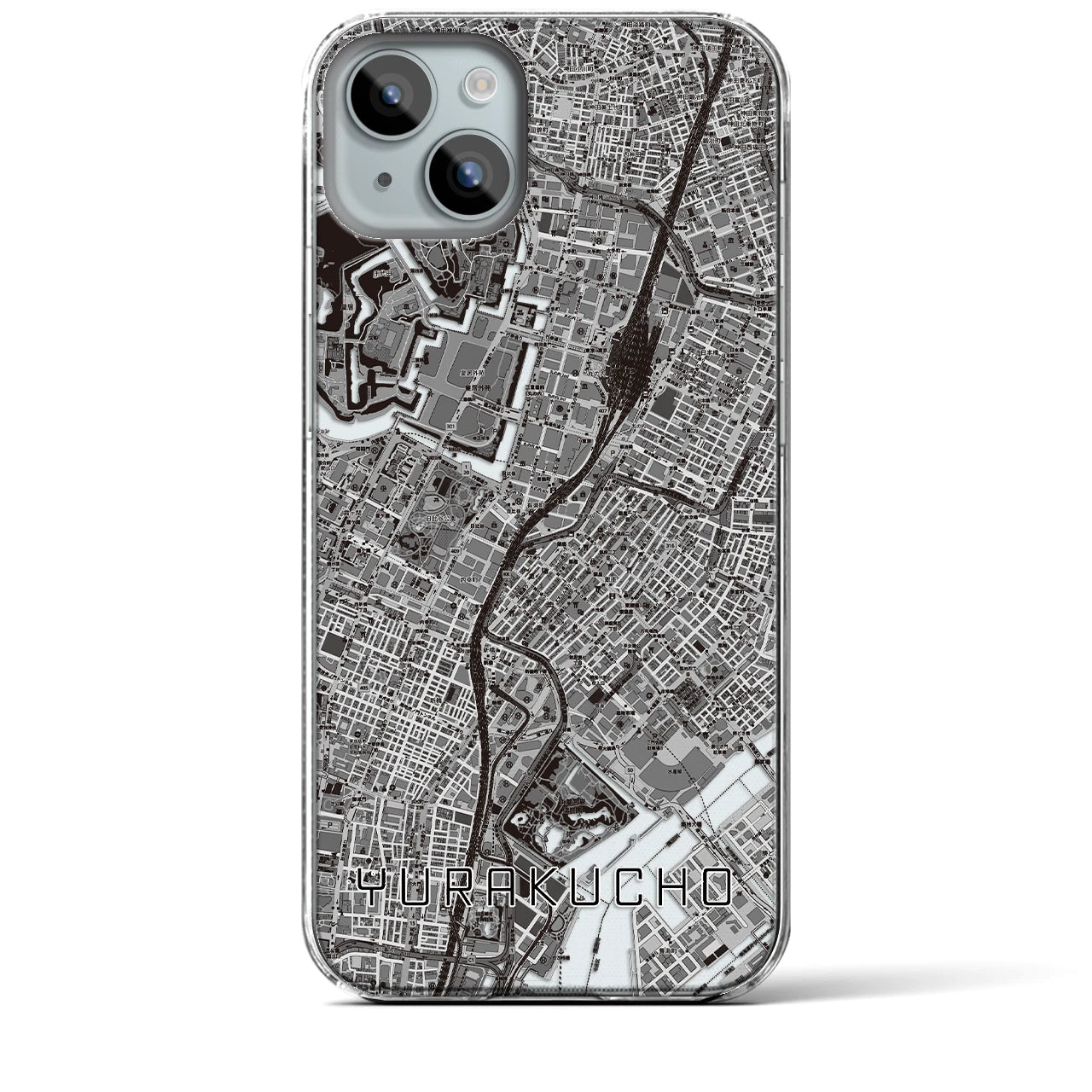 【有楽町(東京都)】地図柄iPhoneケース(クリアタイプ)
