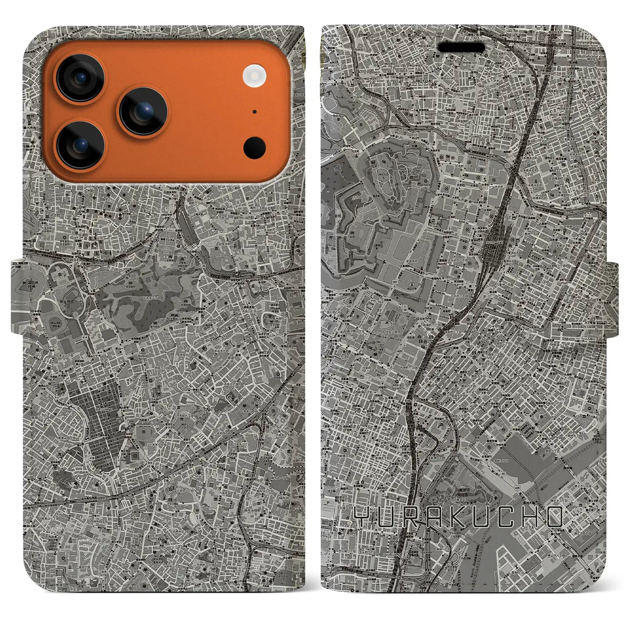 【有楽町(東京都)】地図柄iPhoneケース(手帳タイプ)
