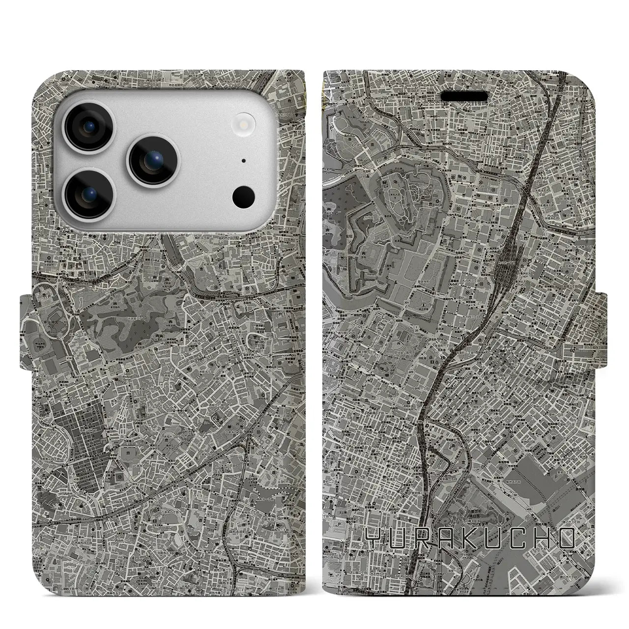 【有楽町(東京都)】地図柄iPhoneケース(手帳タイプ)