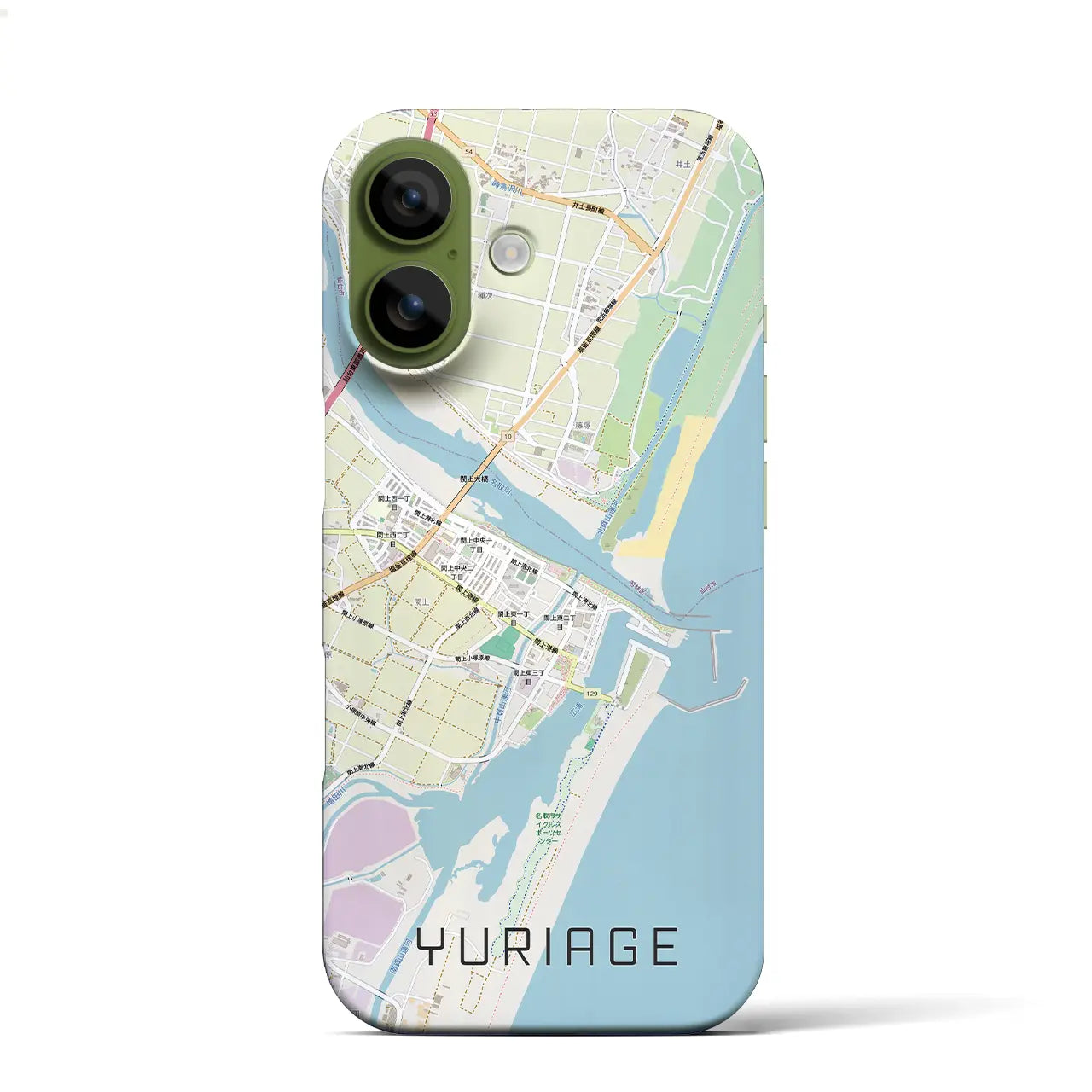 【閖上(宮城県)】地図柄iPhoneケース(バックカバータイプ)