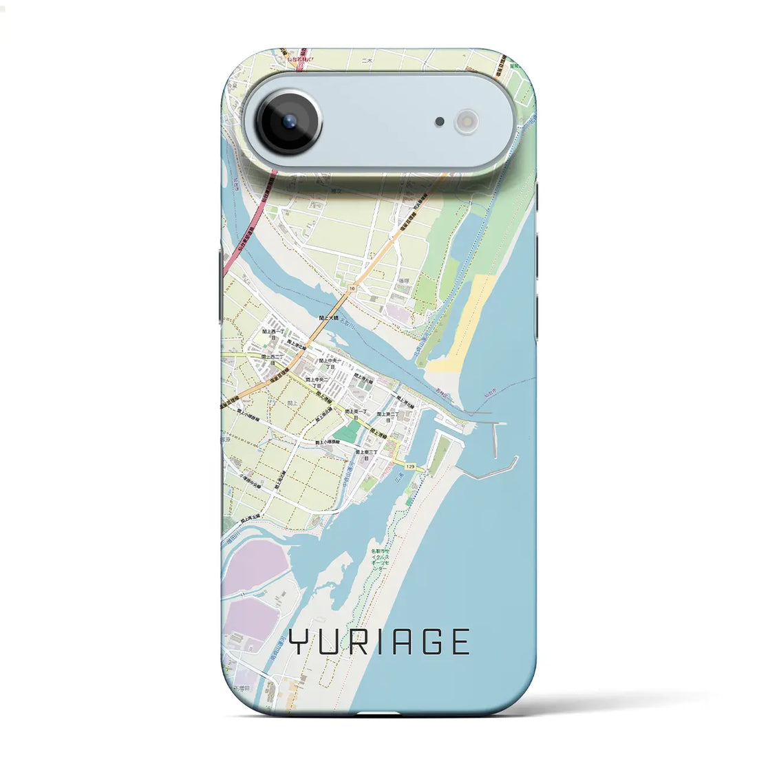 【閖上(宮城県)】地図柄iPhoneケース(バックカバータイプ)ナチュラル・iPhone 17 Pro Max 用