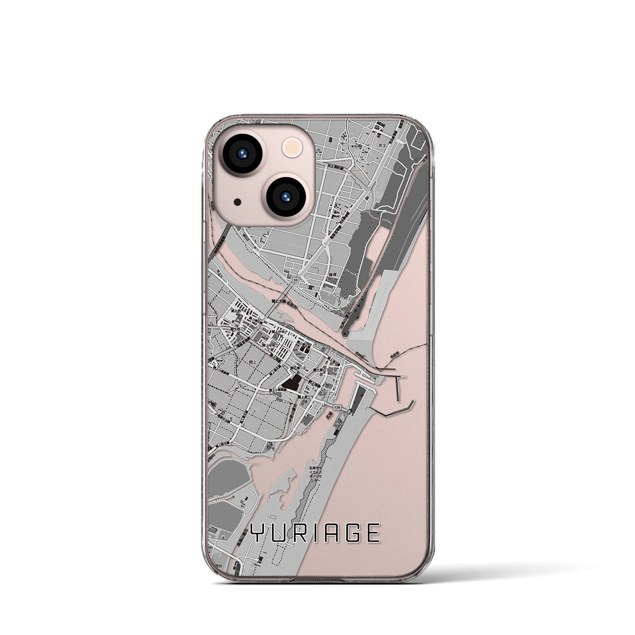 【閖上(宮城県)】地図柄iPhoneケース(クリアタイプ)