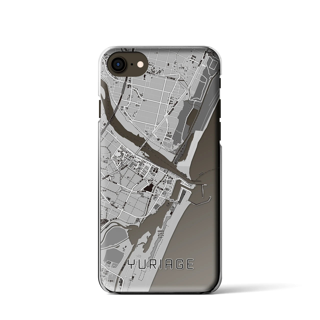 【閖上(宮城県)】地図柄iPhoneケース(クリアタイプ)