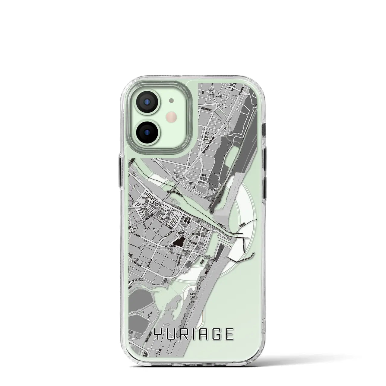 【閖上(宮城県)】地図柄iPhoneケース(MagSafeタイプ)