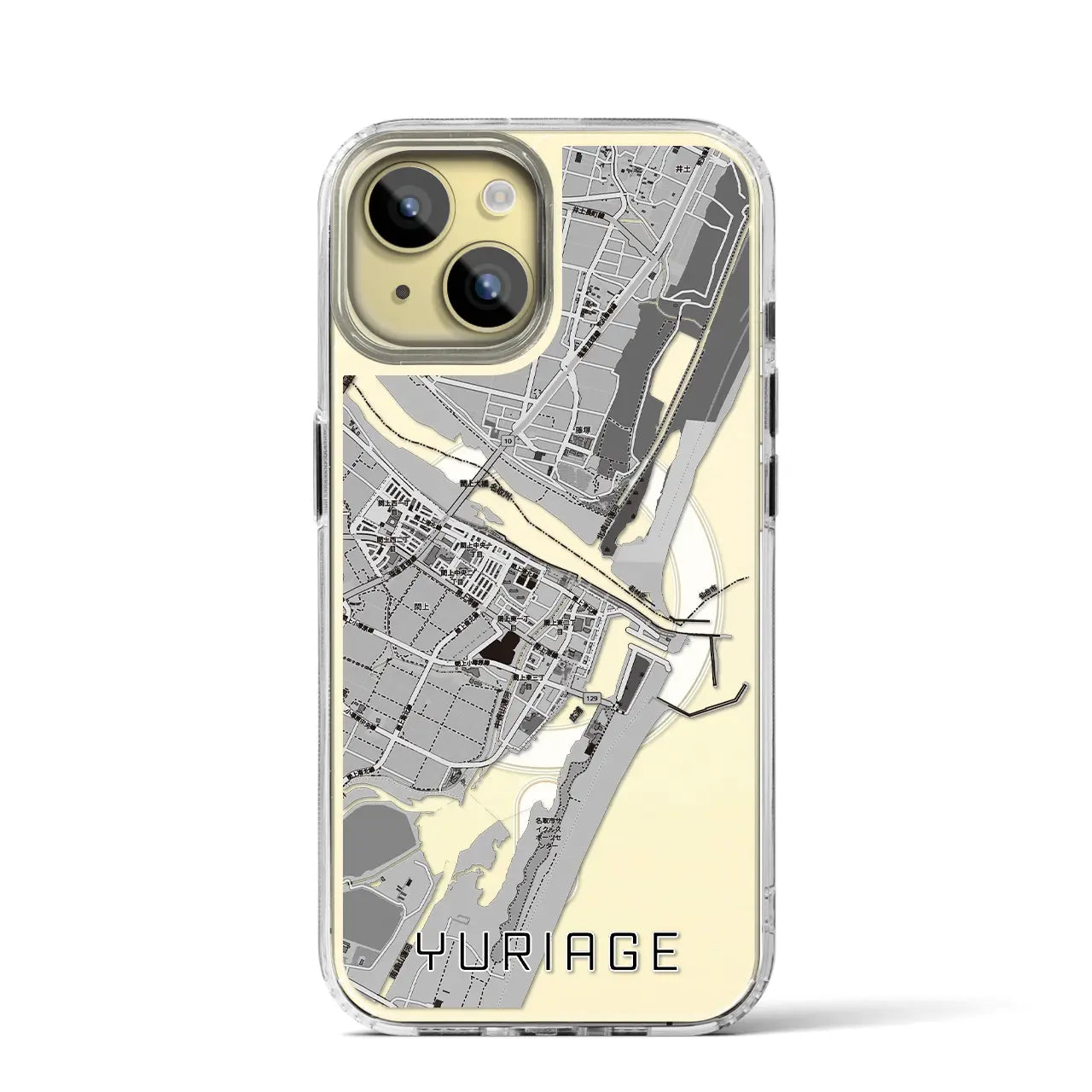 【閖上(宮城県)】地図柄iPhoneケース(MagSafeタイプ)