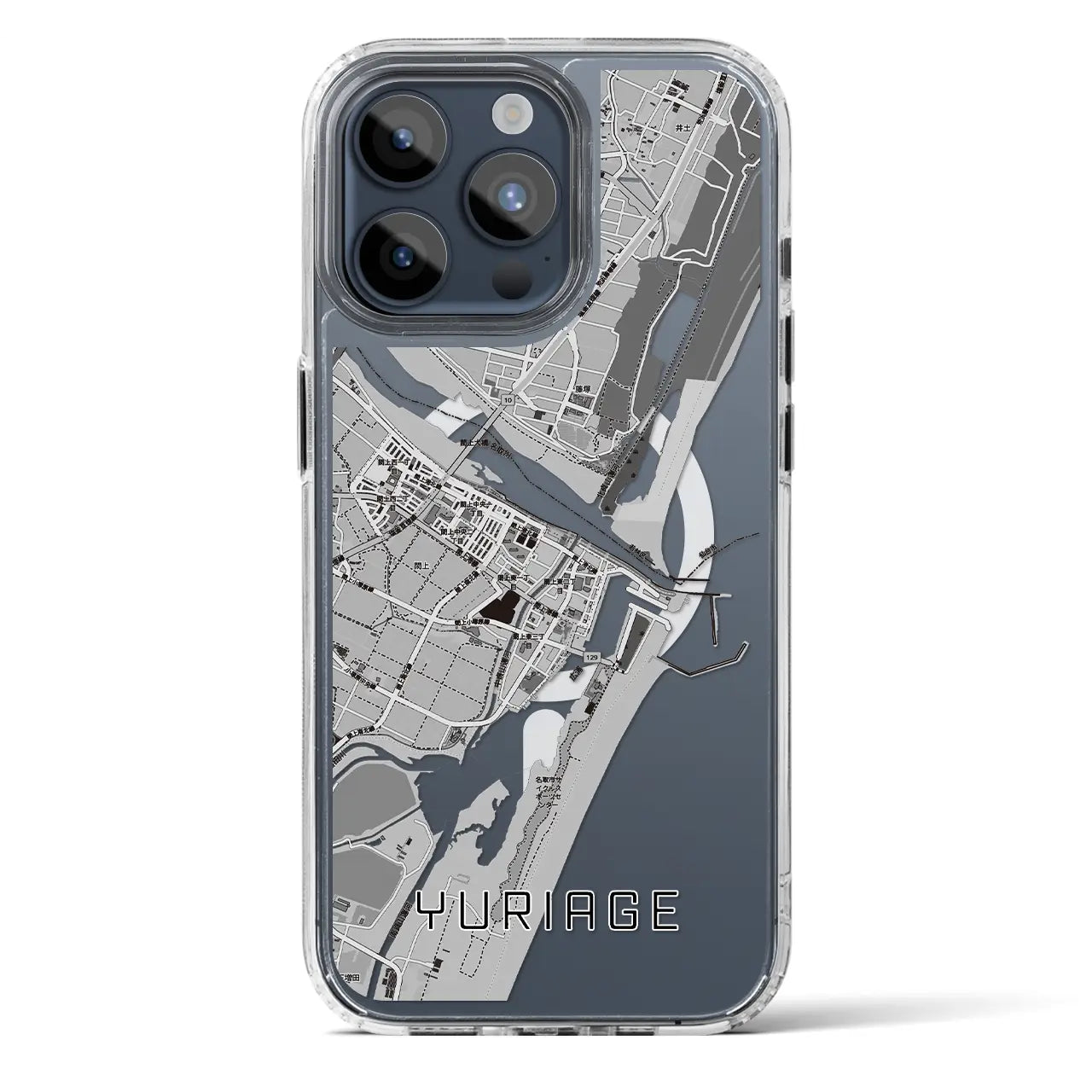 【閖上(宮城県)】地図柄iPhoneケース(MagSafeタイプ)