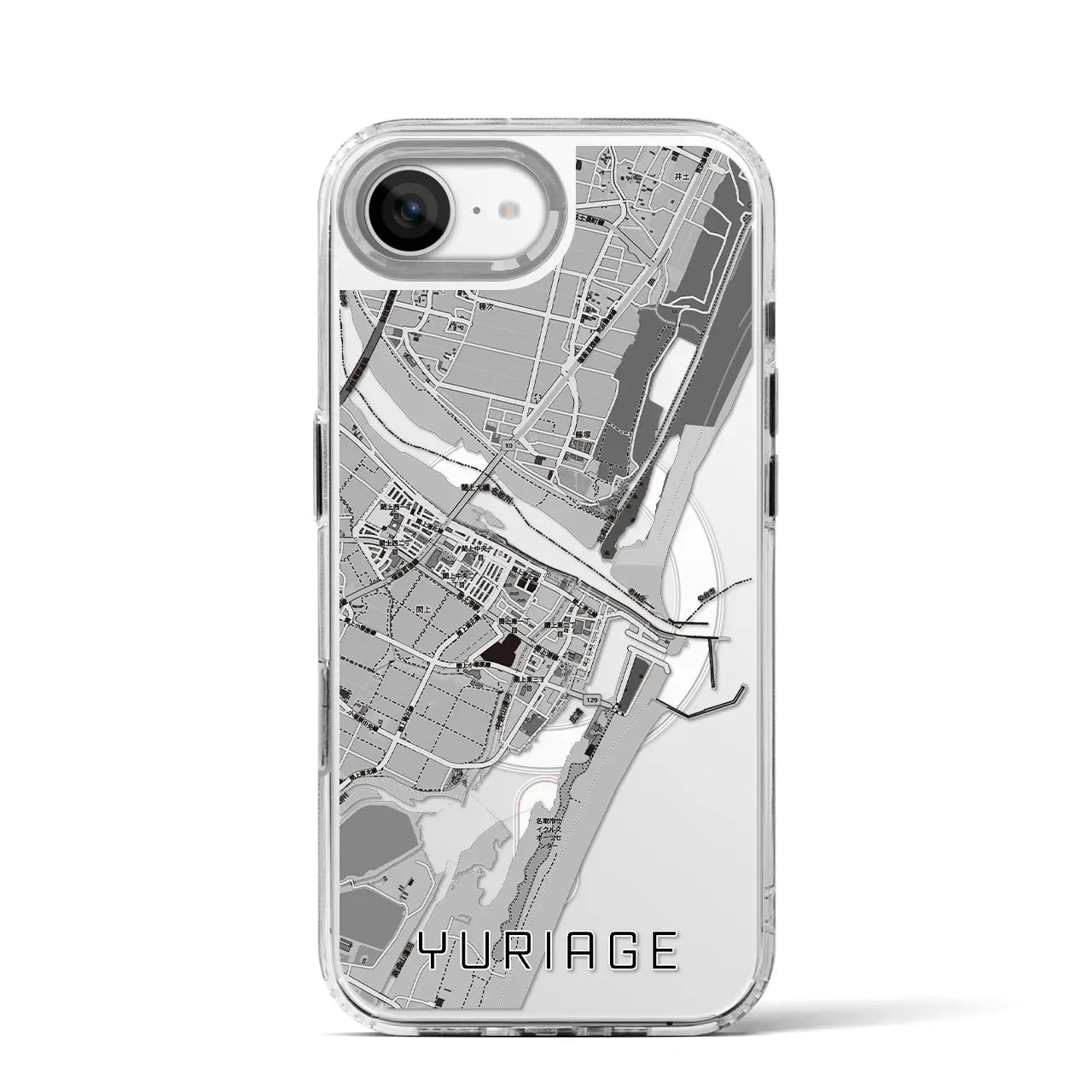 【閖上(宮城県)】地図柄iPhoneケース(MagSafeタイプ)
