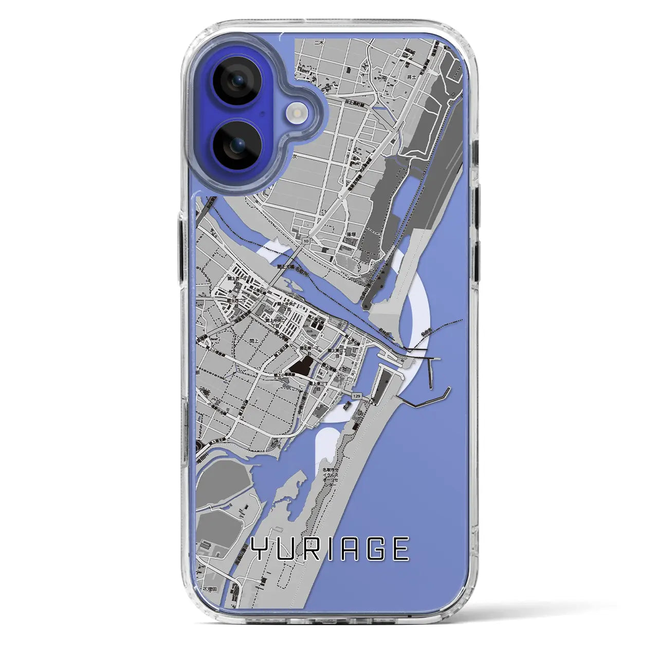 【閖上(宮城県)】地図柄iPhoneケース(MagSafeタイプ)