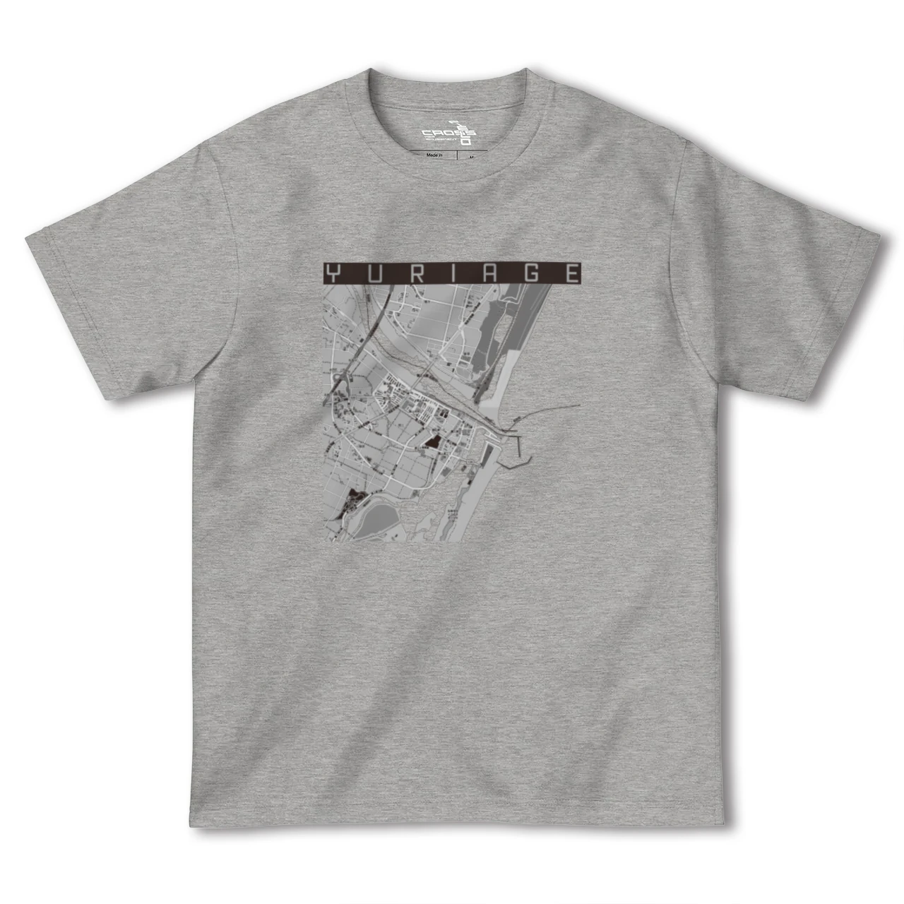 【閖上(宮城県)】地図柄ヘビーウェイトTシャツ