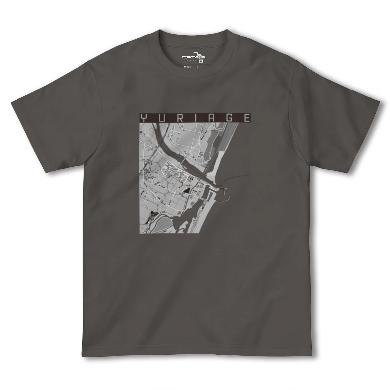 【閖上(宮城県)】地図柄ヘビーウェイトTシャツ