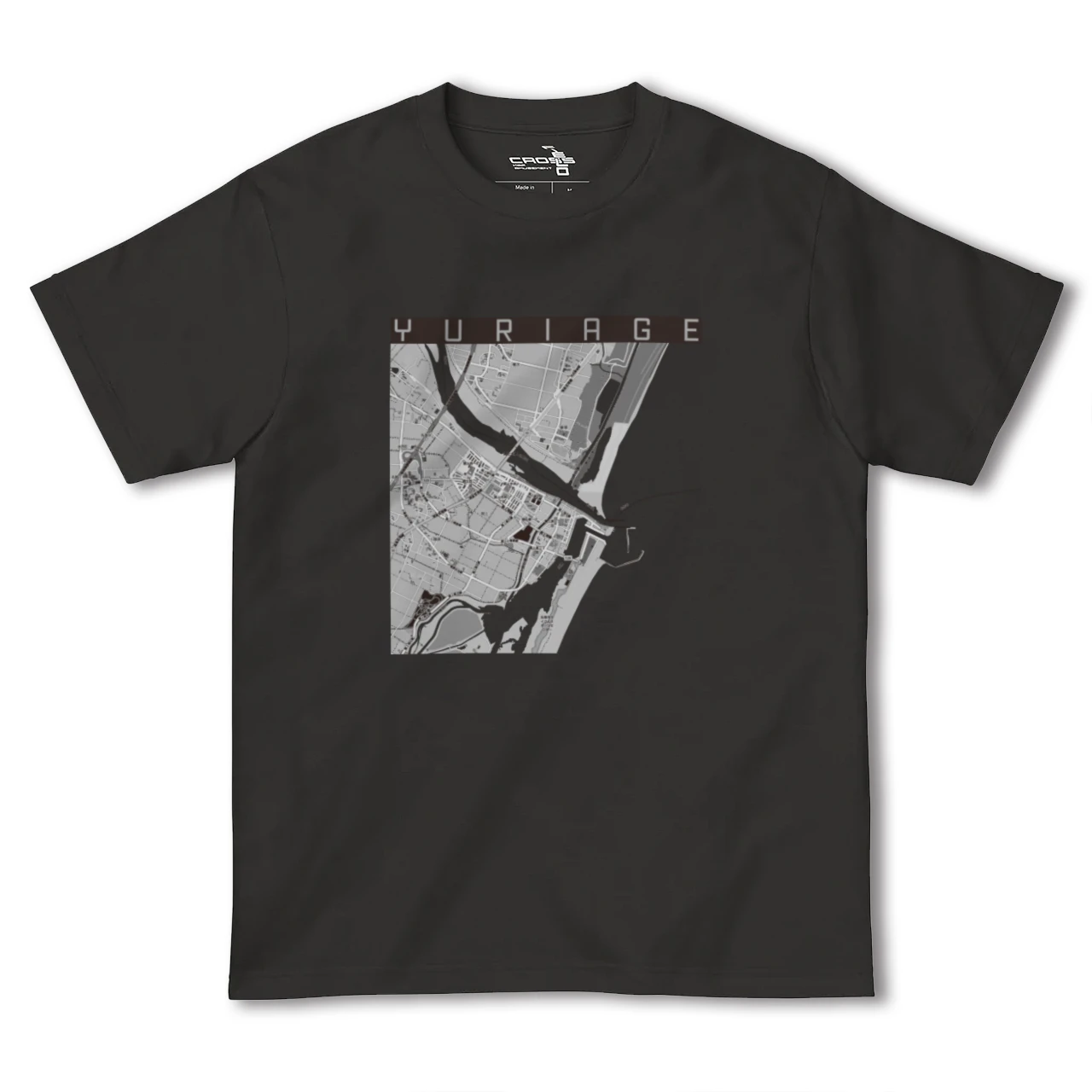 【閖上(宮城県)】地図柄ヘビーウェイトTシャツ
