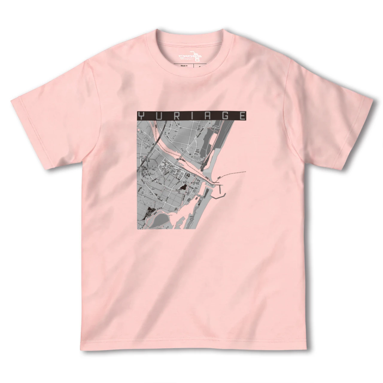 【閖上(宮城県)】地図柄ヘビーウェイトTシャツ