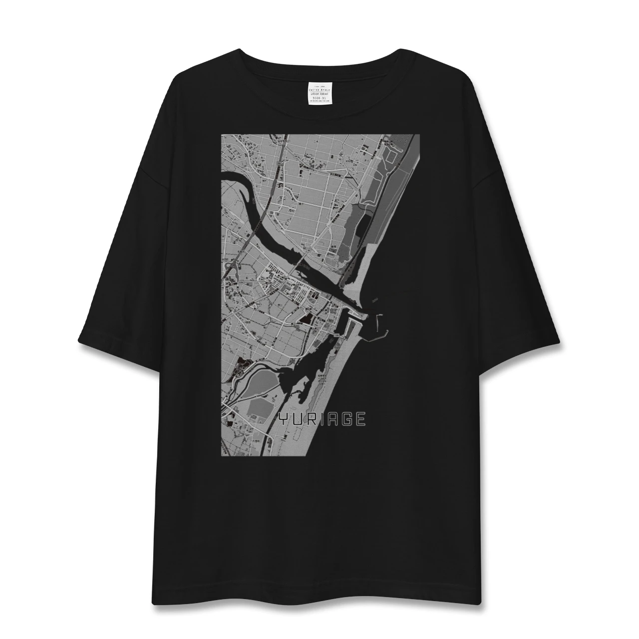 【閖上(宮城県)】地図柄ビッグシルエットTシャツ