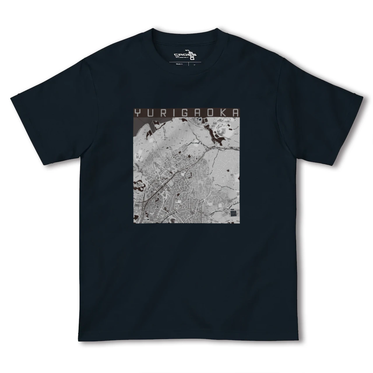 【百合ヶ丘(神奈川県)】地図柄ヘビーウェイトTシャツ