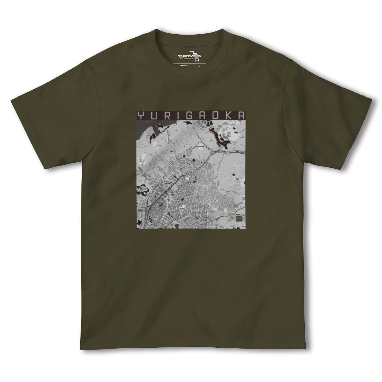 【百合ヶ丘(神奈川県)】地図柄ヘビーウェイトTシャツ
