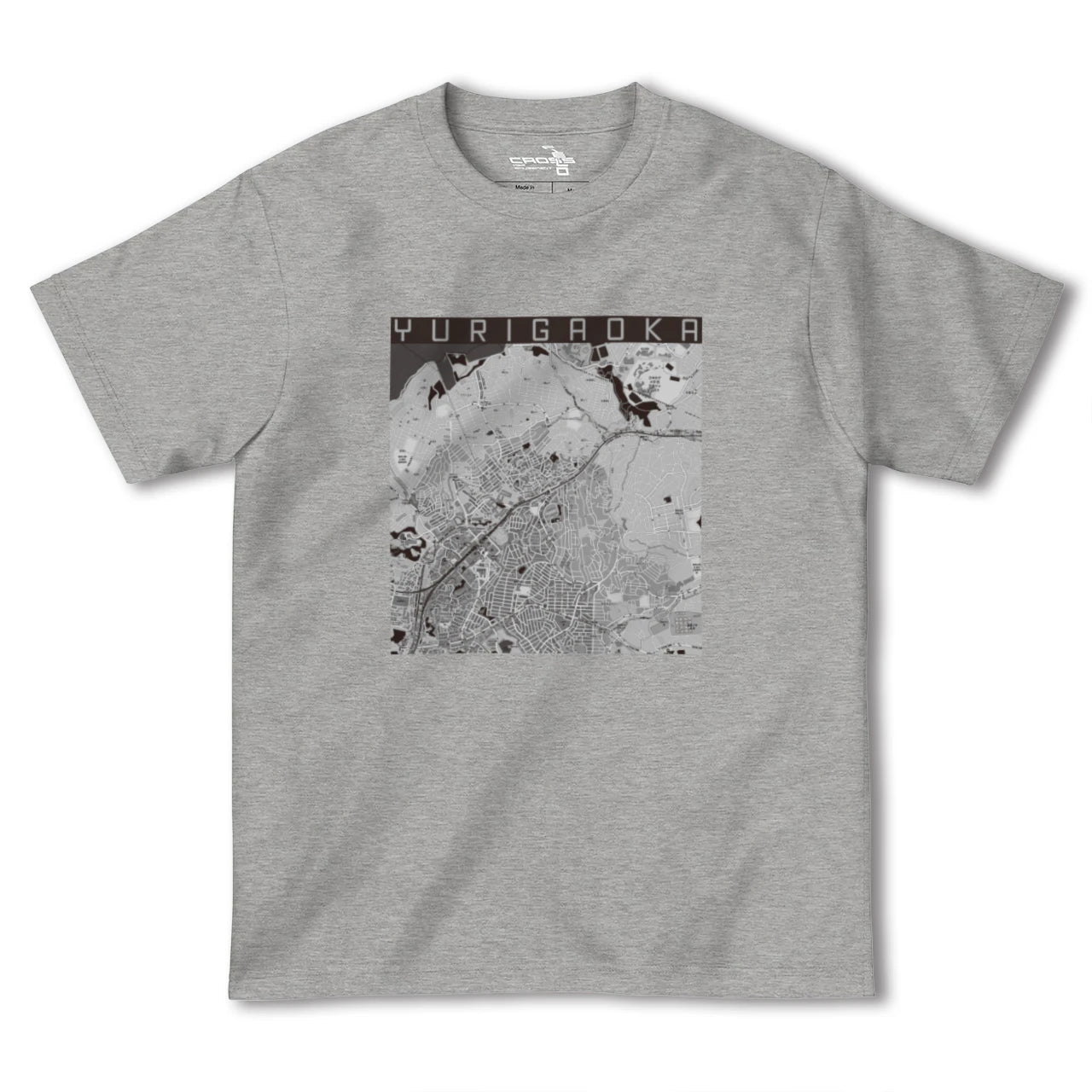 【百合ヶ丘(神奈川県)】地図柄ヘビーウェイトTシャツ