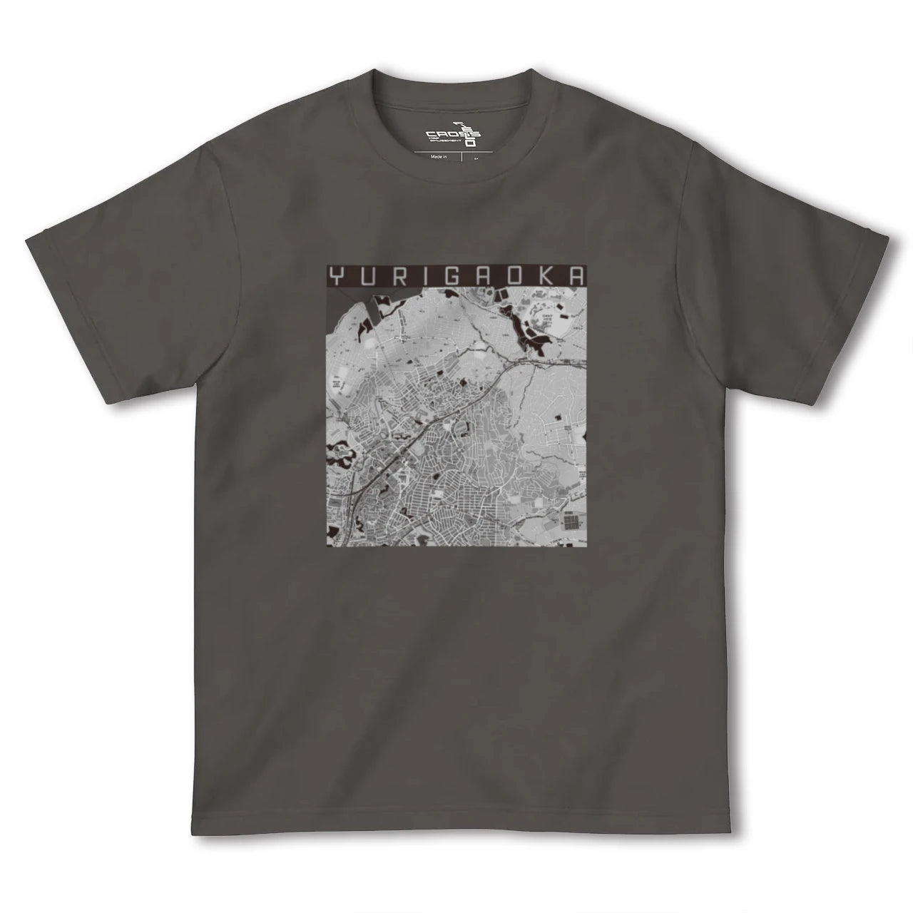 【百合ヶ丘(神奈川県)】地図柄ヘビーウェイトTシャツ