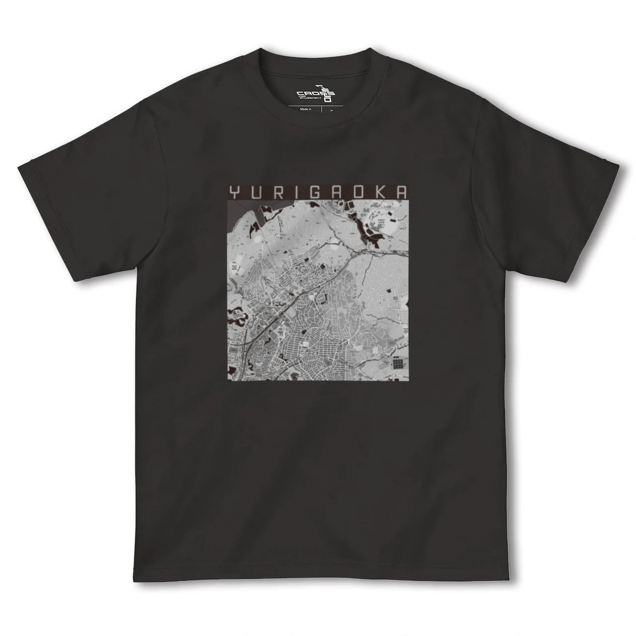 【百合ヶ丘(神奈川県)】地図柄ヘビーウェイトTシャツ