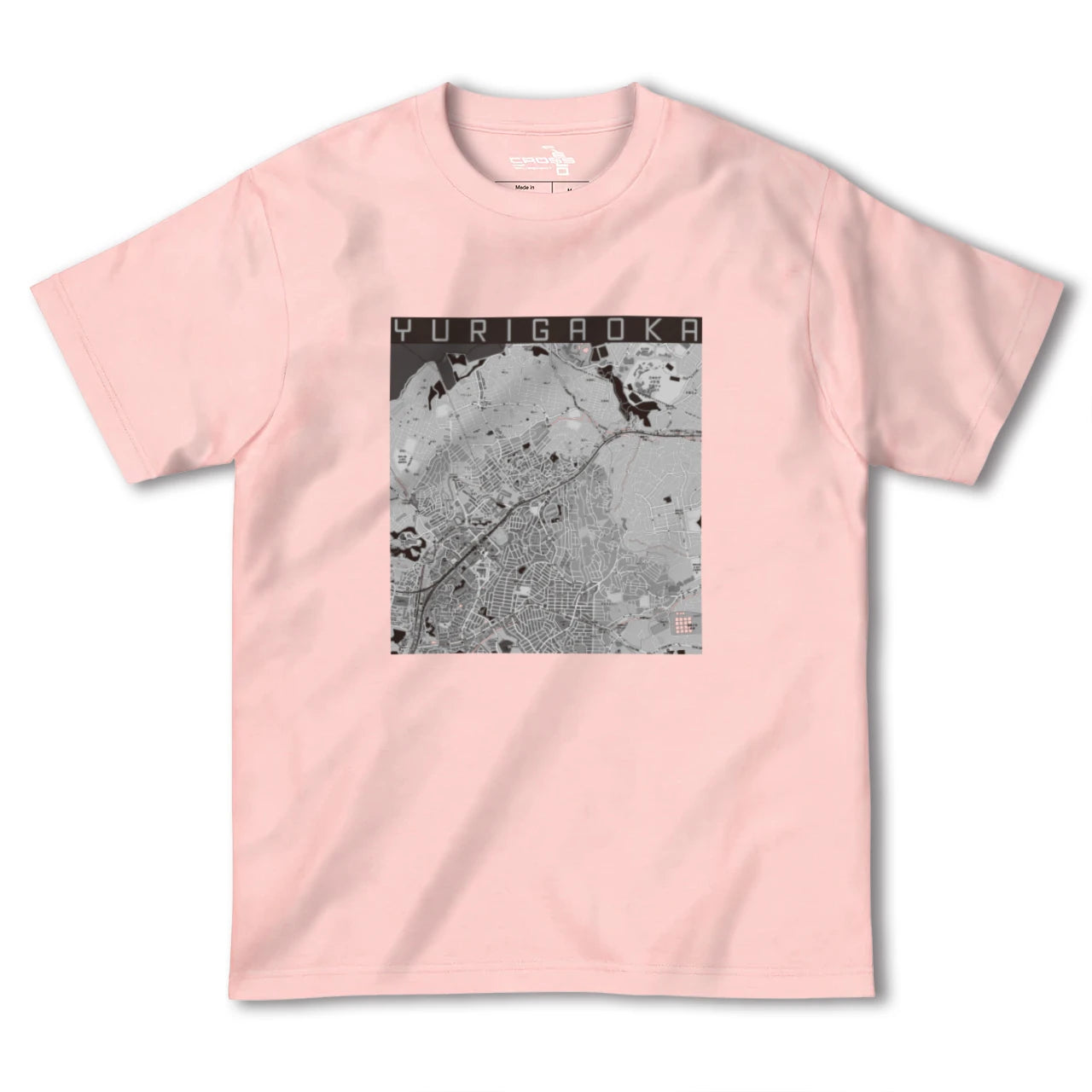 【百合ヶ丘(神奈川県)】地図柄ヘビーウェイトTシャツ