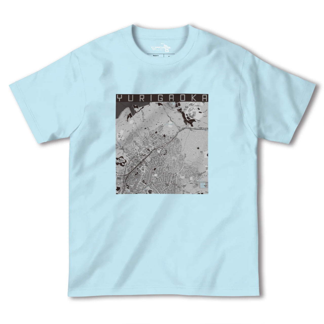 【百合ヶ丘(神奈川県)】地図柄ヘビーウェイトTシャツ