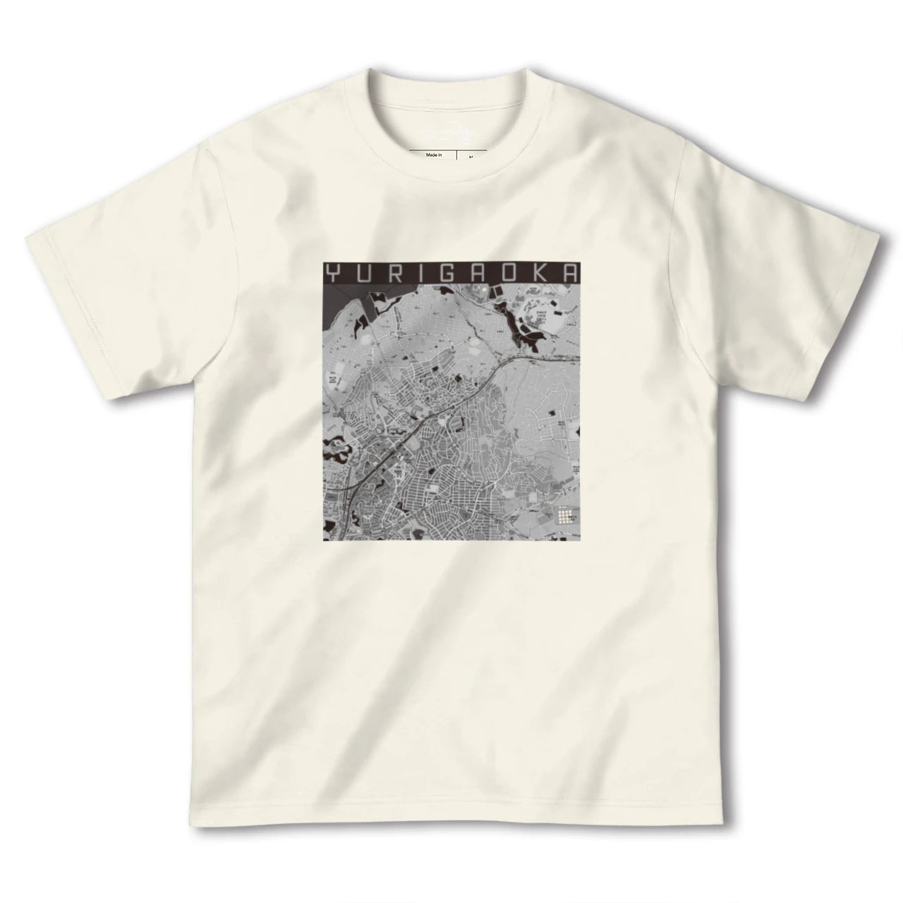 【百合ヶ丘(神奈川県)】地図柄ヘビーウェイトTシャツ