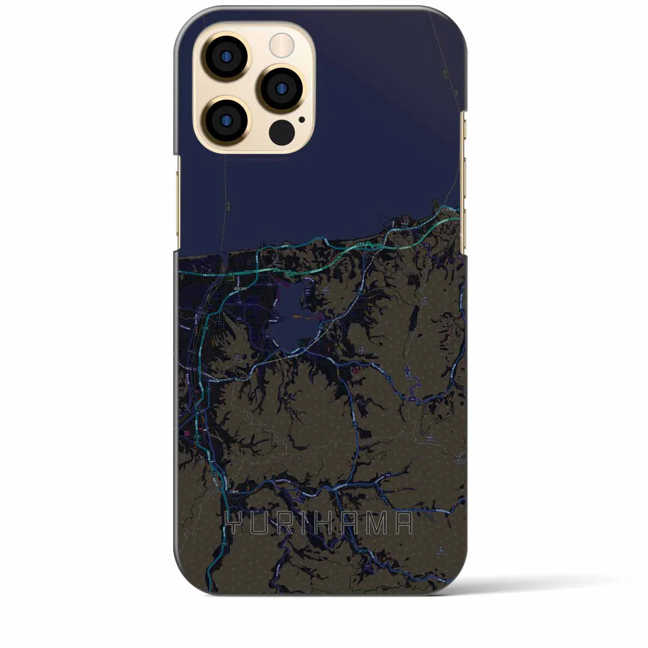 【湯梨浜(鳥取県)】地図柄iPhoneケース(バックカバータイプ)