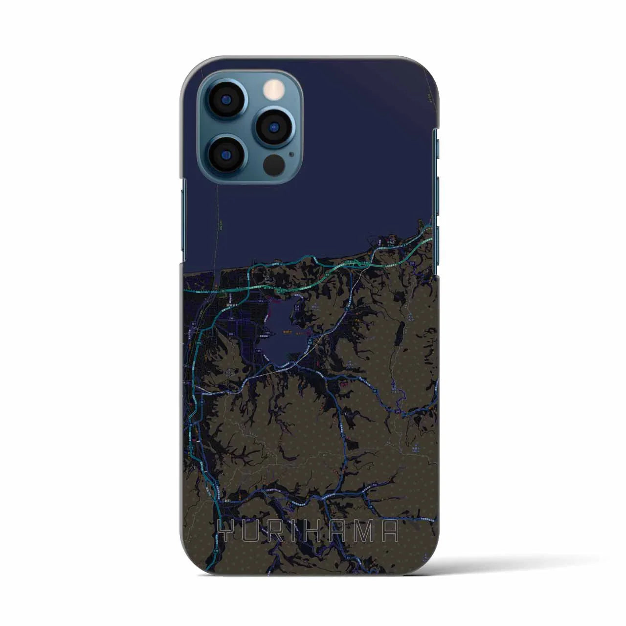 【湯梨浜(鳥取県)】地図柄iPhoneケース(バックカバータイプ)
