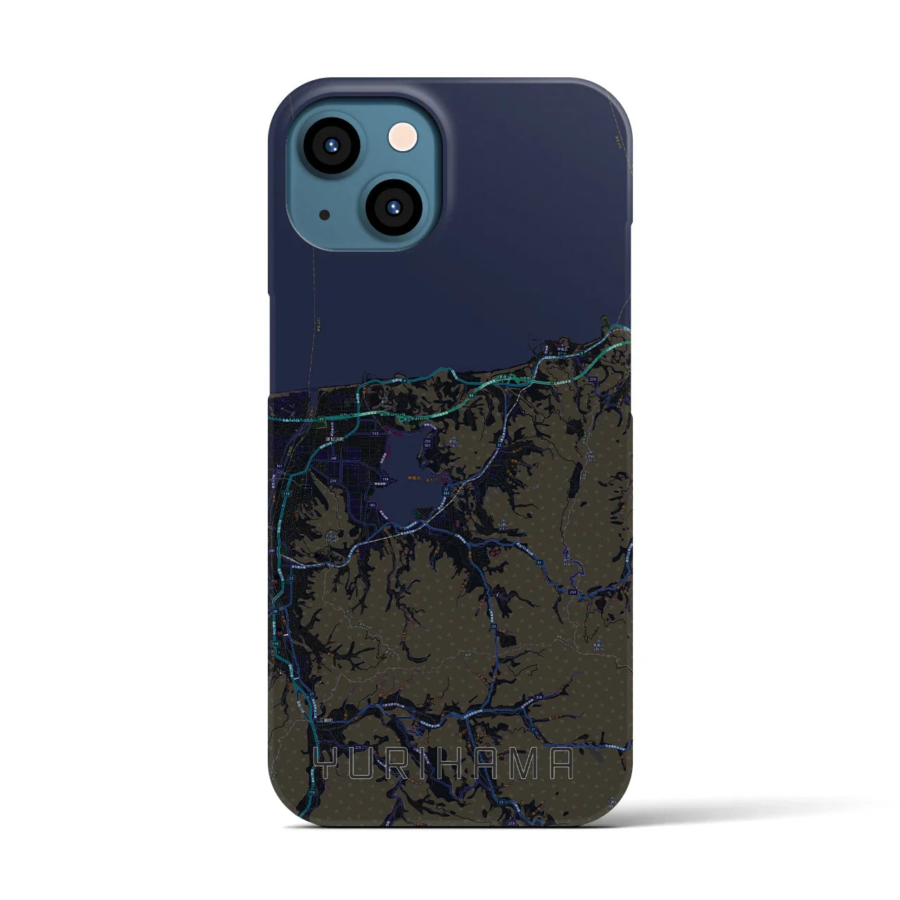 【湯梨浜(鳥取県)】地図柄iPhoneケース(バックカバータイプ)