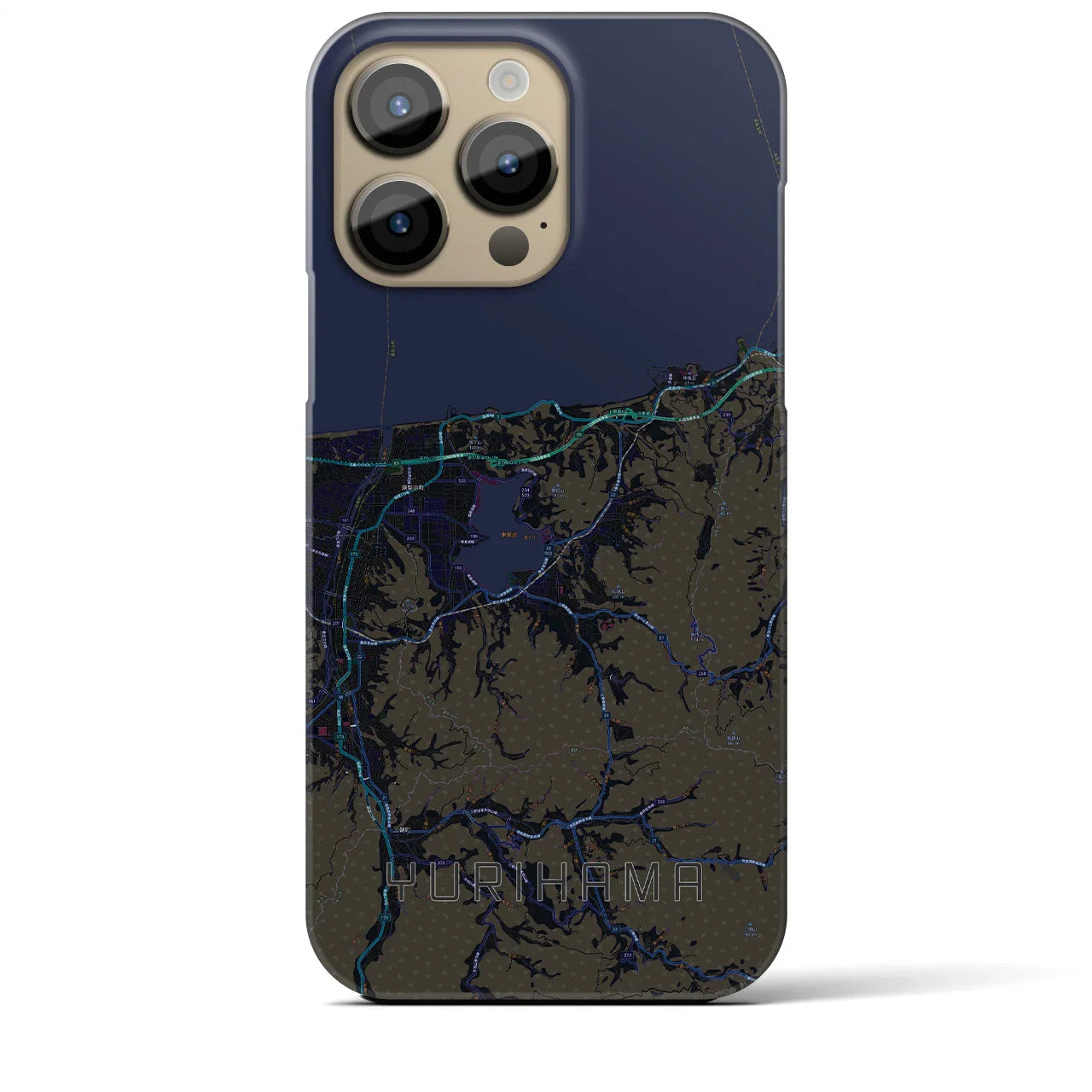 【湯梨浜(鳥取県)】地図柄iPhoneケース(バックカバータイプ)