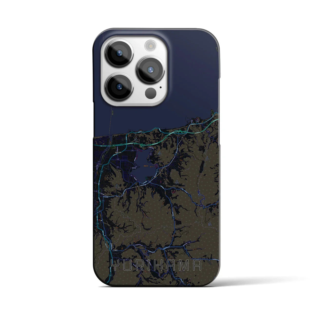 【湯梨浜(鳥取県)】地図柄iPhoneケース(バックカバータイプ)