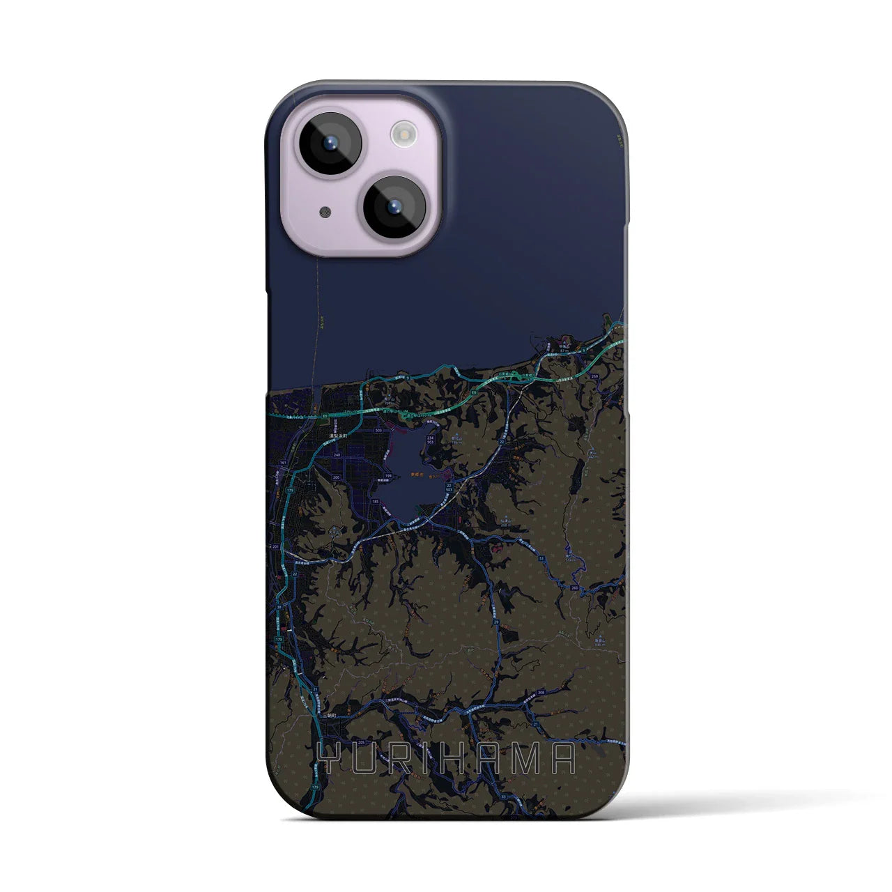 【湯梨浜(鳥取県)】地図柄iPhoneケース(バックカバータイプ)