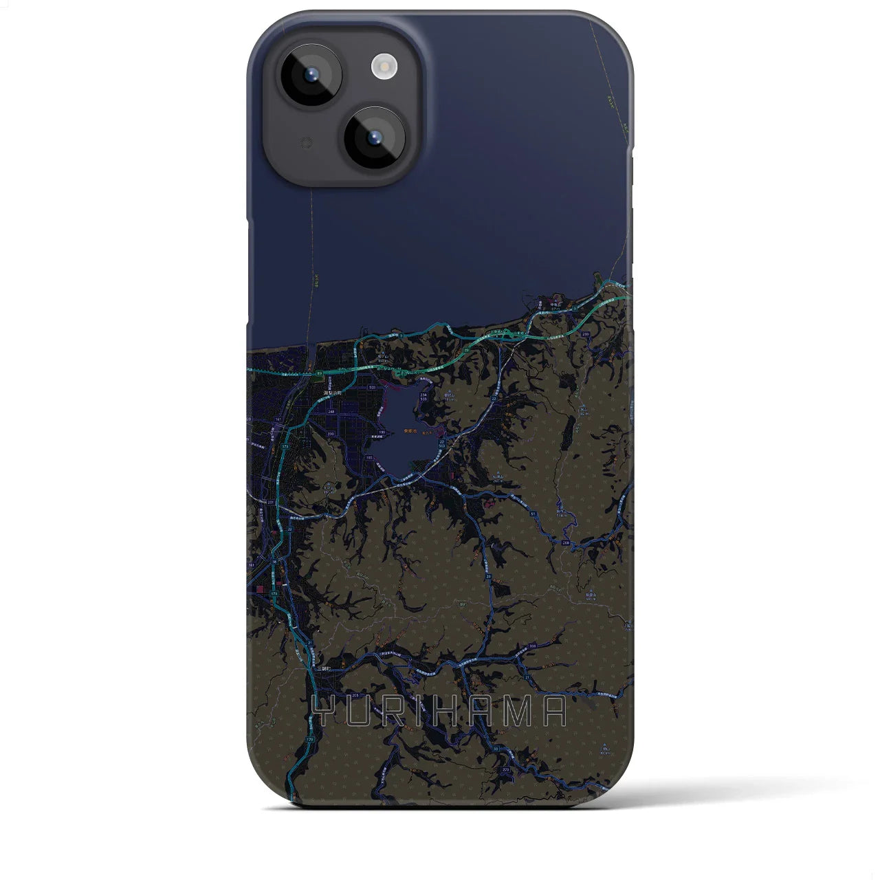 【湯梨浜(鳥取県)】地図柄iPhoneケース(バックカバータイプ)
