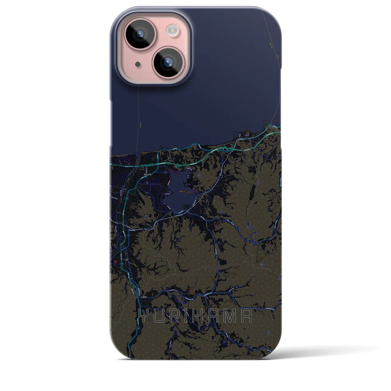 【湯梨浜(鳥取県)】地図柄iPhoneケース(バックカバータイプ)