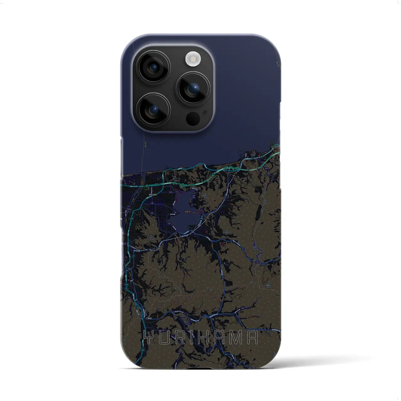【湯梨浜(鳥取県)】地図柄iPhoneケース(バックカバータイプ)
