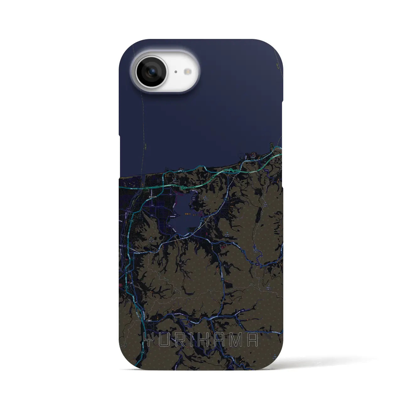 【湯梨浜(鳥取県)】地図柄iPhoneケース(バックカバータイプ)