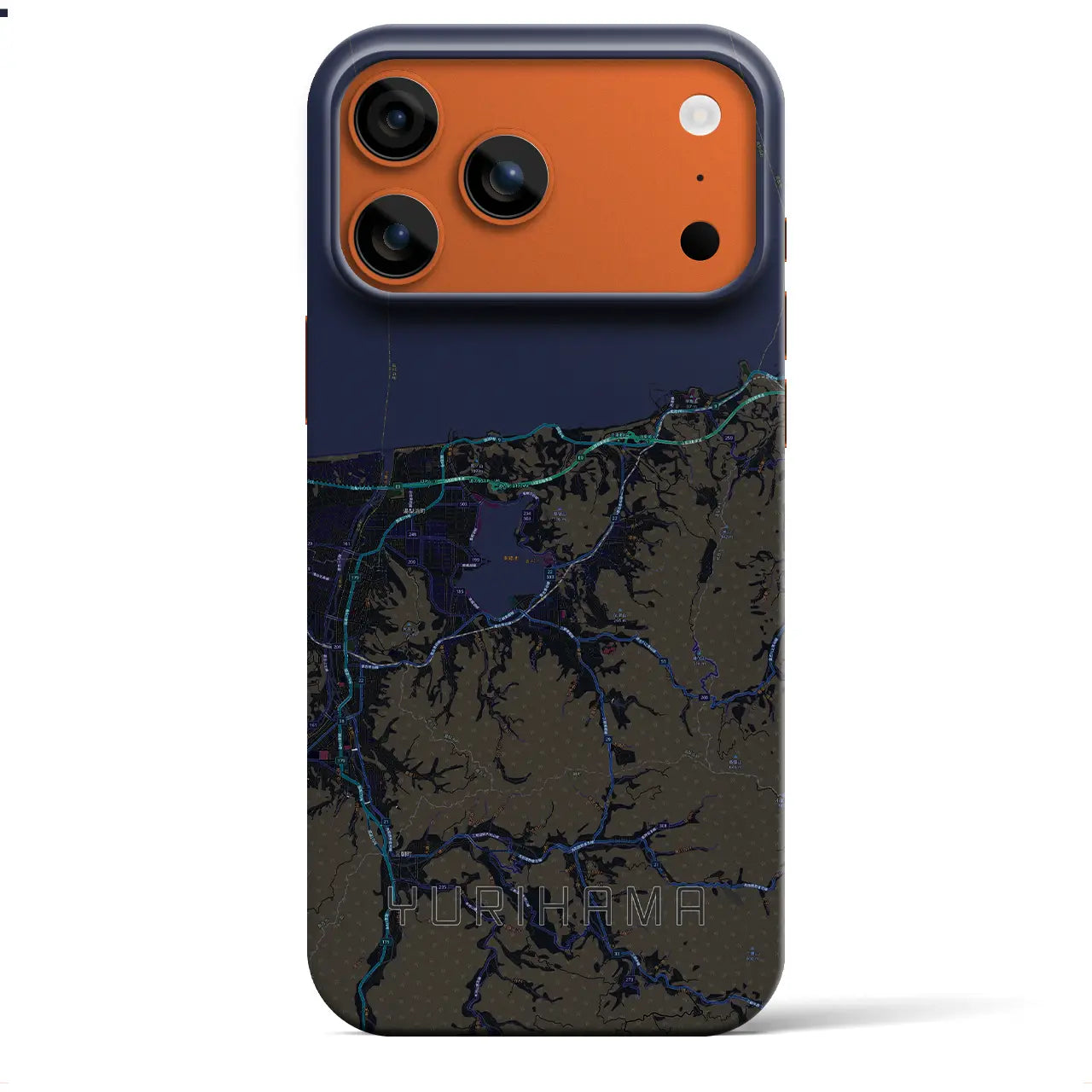 【湯梨浜(鳥取県)】地図柄iPhoneケース(バックカバータイプ)