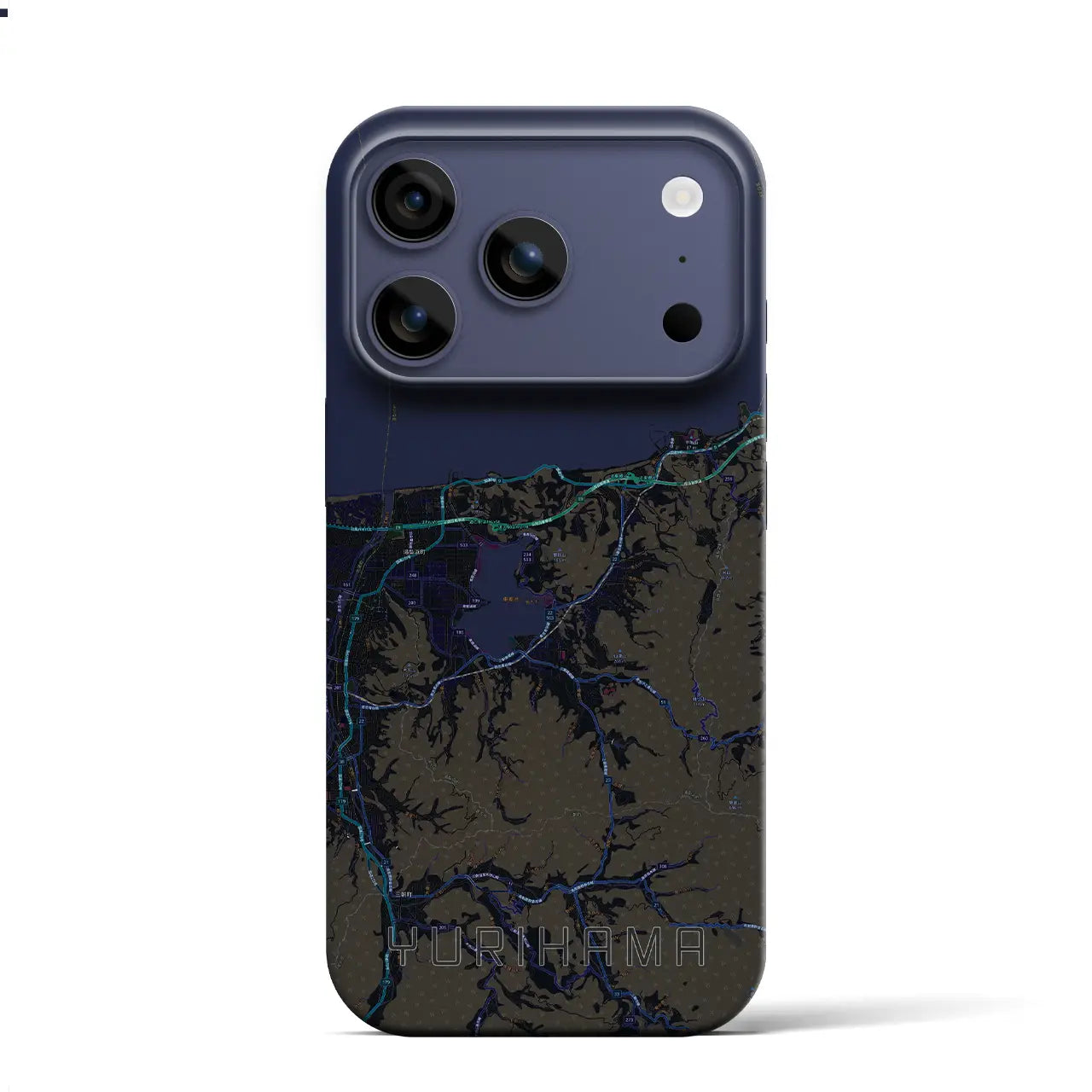 【湯梨浜(鳥取県)】地図柄iPhoneケース(バックカバータイプ)