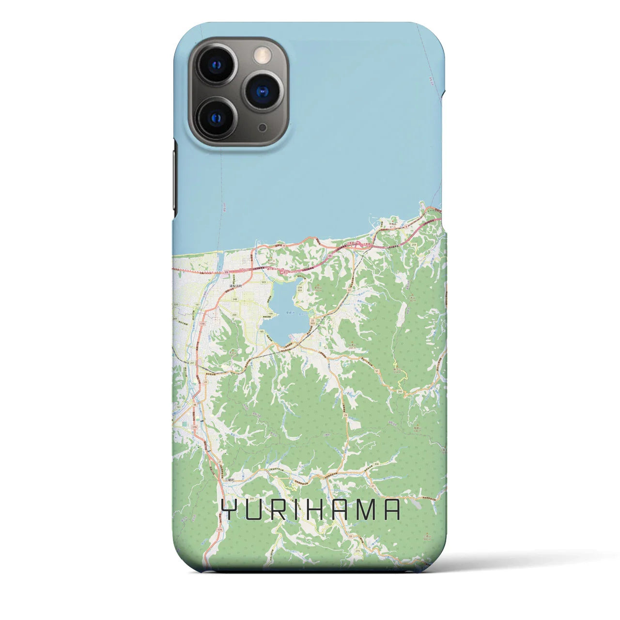 【湯梨浜(鳥取県)】地図柄iPhoneケース(バックカバータイプ)